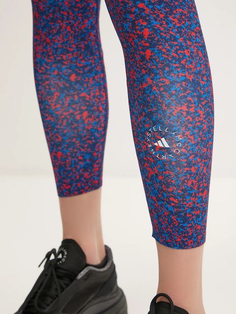 adidas by Stella McCartney legginsy TruePurpose Optime damskie kolor granatowy wzorzyste JI5241