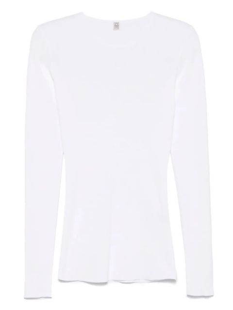 TOTEME compact cotton T-shirt - White - zdjęcie produktu nr 1