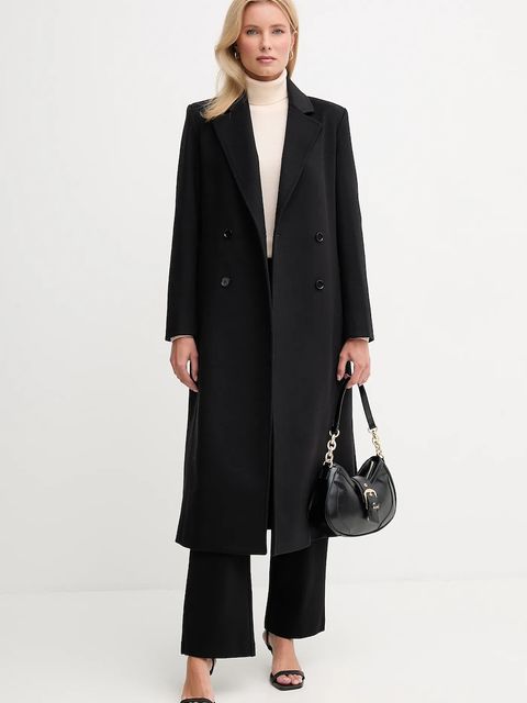 United Colors of Benetton sweter wełniany damski kolor beżowy lekki z golfem 11AHD203Y - zdjęcie produktu nr 2