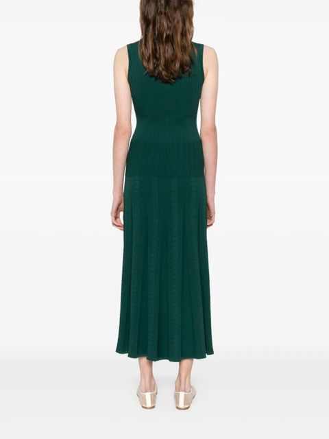 SANDRO cable-knit maxi dress - Green