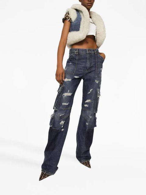 Dolce & Gabbana denim cropped gilet - Blue - zdjęcie produktu nr 2