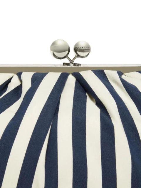 Weekend Max Mara striped top handle shoulder bag - Blue
