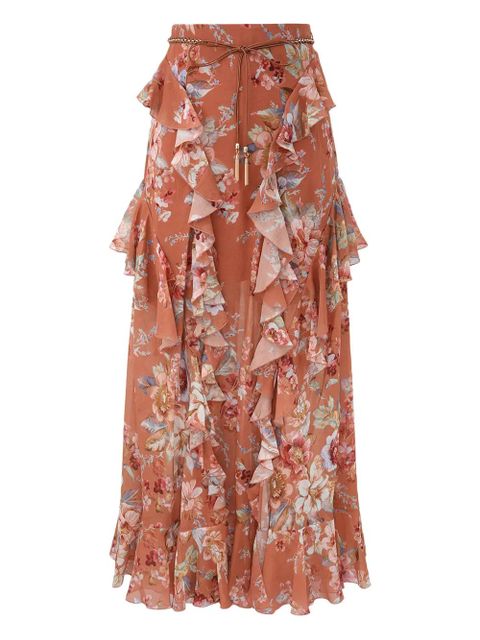ZIMMERMANN ruffled awakened maxi skirt - Brown - zdjęcie produktu nr 1