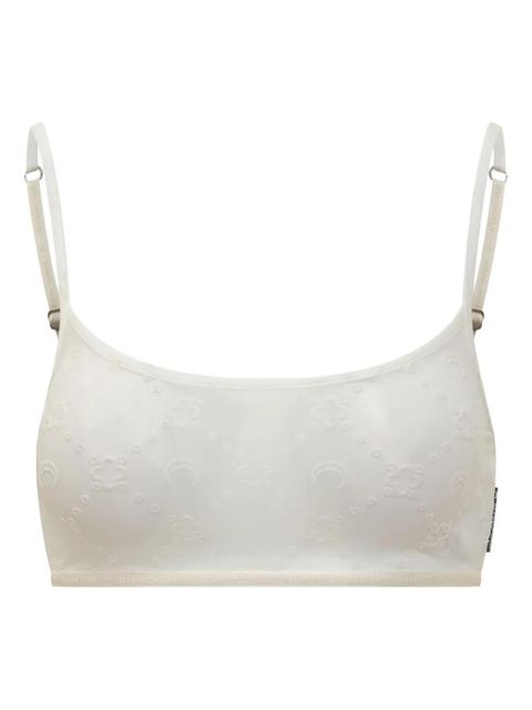 Marine Serre patterned-jacquard bra - White - zdjęcie produktu nr 1