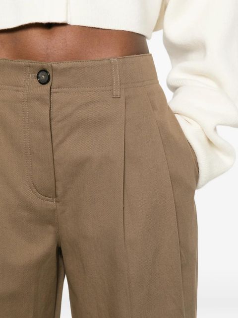 TOTEME relaxed pleated trousers - Brown