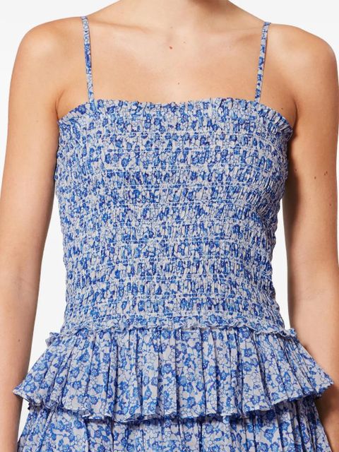 MARANT ÉTOILE Elodie ruffled floral-print dress - Blue