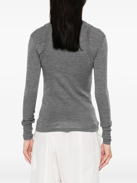 Róhe turtleneck merino-wool top - Grey