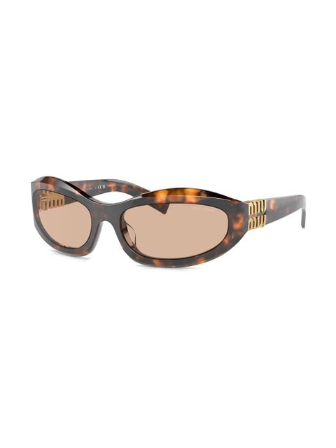 Miu Miu Eyewear oversize-frame sunglasses - Brown - zdjęcie produktu nr 2
