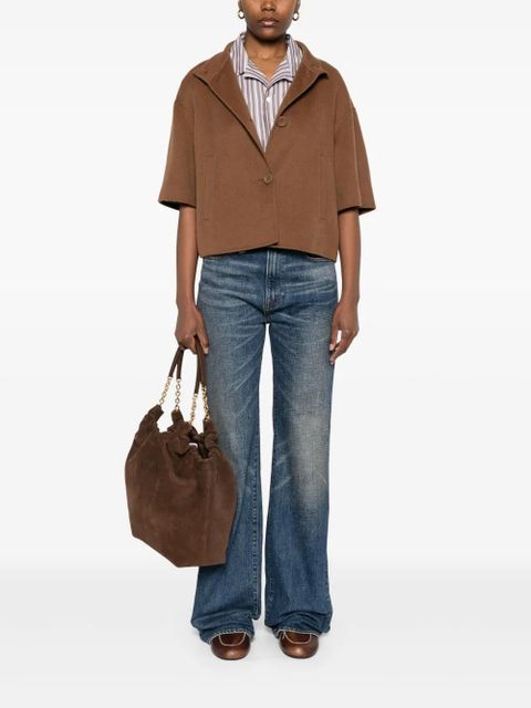 Max Mara cashmere-blend jacket - Brown