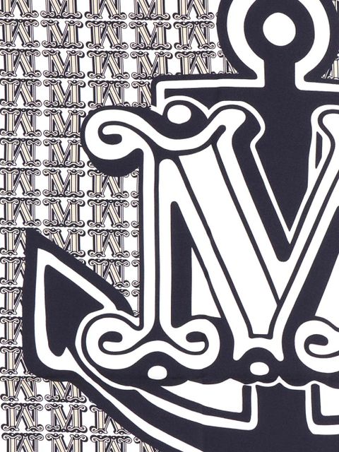 Max Mara printed silk foulard - Blue