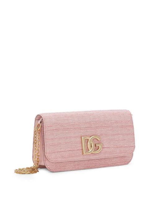 Dolce & Gabbana 3.5 logo-plaque clutch bag - Pink