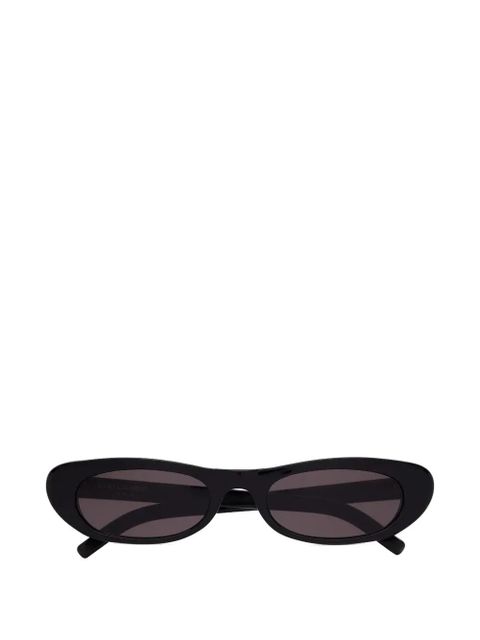 Saint Laurent Eyewear SL 557 Shade oval-frame sunglasses - Black - zdjęcie produktu nr 1