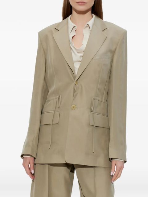 Alexander Wang drawstring pocket blazer - Neutrals