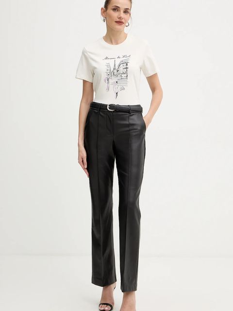 Karl Lagerfeld t-shirt bawełniany damski kolor beżowy A4W17087 - zdjęcie produktu nr 2