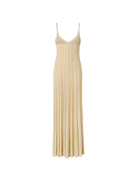 Missoni V-neck ribbed maxi dress - Gold - zdjęcie produktu nr 1