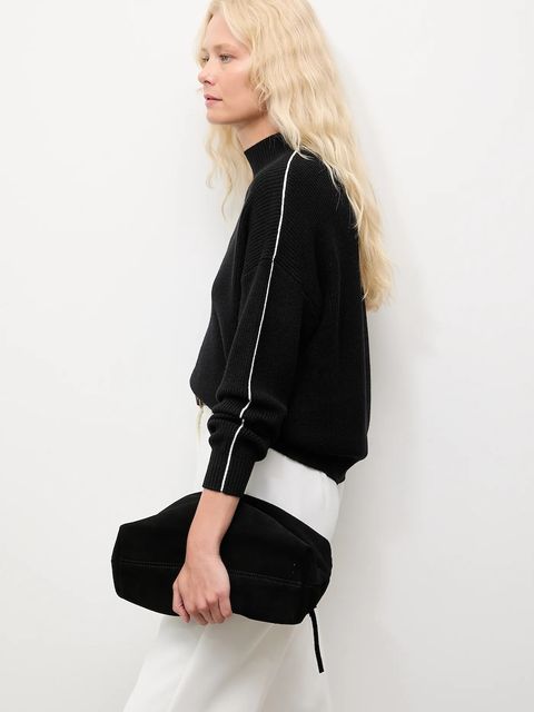 Answear.LAB sweter z kaszmirem damskie kolor czarny z półgolfem - zdjęcie produktu nr 1