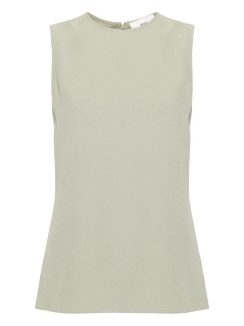 AMI Paris crepe tank top - Green - zdjęcie produktu nr 1