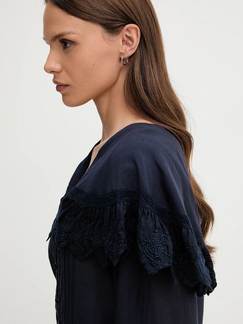 Hoss Intropia koszula damska kolor granatowy regular 6289145