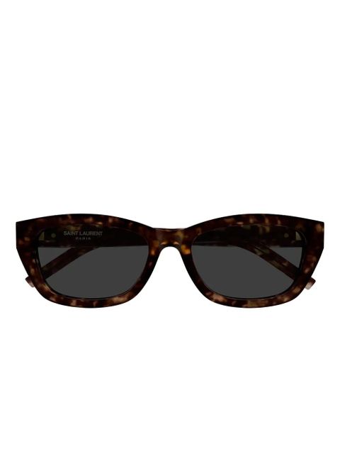 Saint Laurent Eyewear cat-eye logo sunglasses - Brown - zdjęcie produktu nr 2