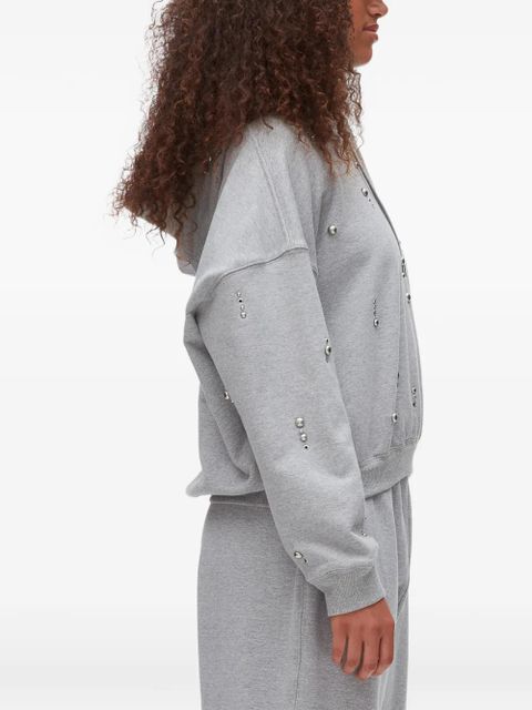 3.1 Phillip Lim embellishment hoodie - Grey