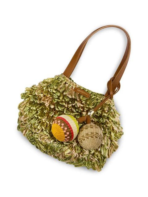 Aquazzura mini Pom Pom tote bag - Neutrals