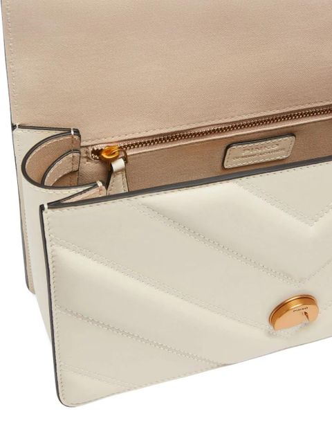 PINKO quilted bird-embellished cross body bag - White - zdjęcie produktu nr 2