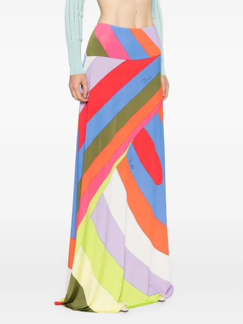 PUCCI Iride-print maxi skirt - Purple
