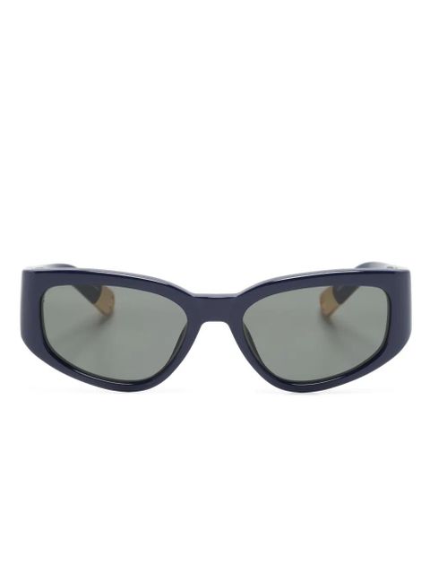 Jacquemus rectangle-frame sunglasses - Blue - zdjęcie produktu nr 1