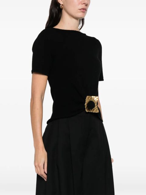Cult Gaia square-detail top - Black