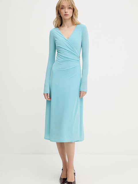 Karl Lagerfeld sukienka kolor turkusowy midi prosta A3W13042 - zdjęcie produktu nr 1