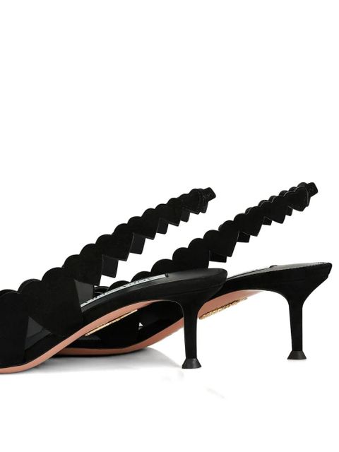 Aquazzura heart cutout slingback pumps - Black
