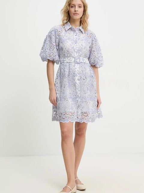 Answear.LAB sukienka kolor niebieski mini rozkloszowana - zdjęcie produktu nr 2