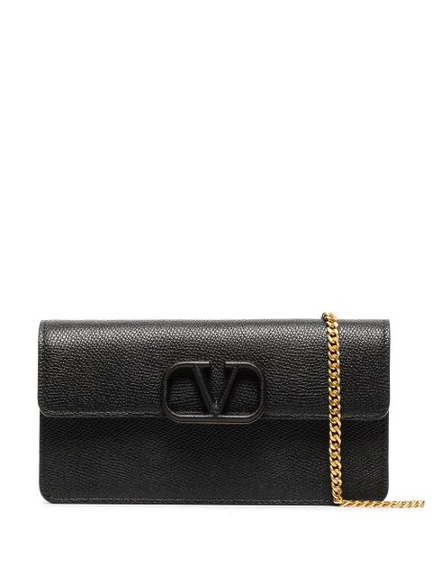 Valentino Garavani Vlogo grained-leather mini bag - Black - zdjęcie produktu nr 1