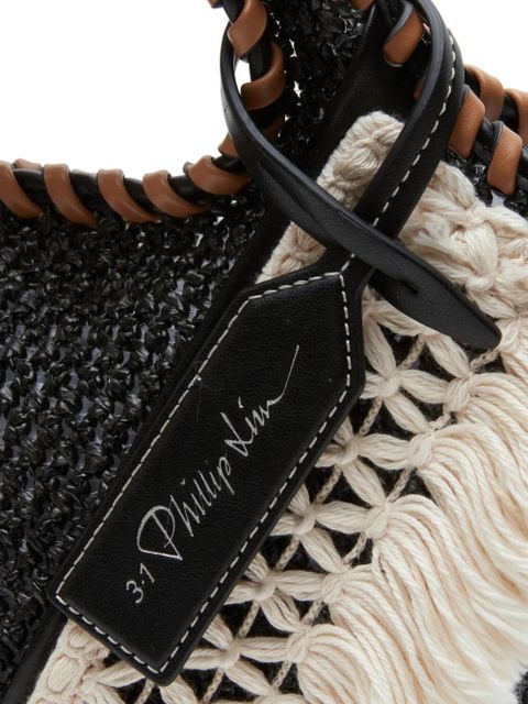 3.1 Phillip Lim mini Market fringe-trim tote bag - Black
