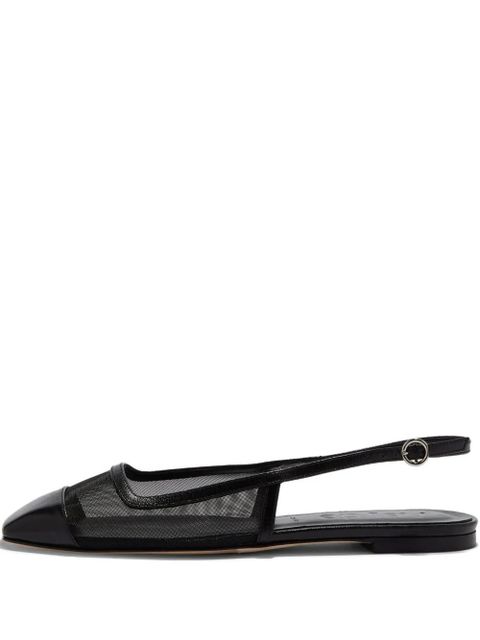Aeyde Geraldine mesh-panel slingback ballet flats - Black - zdjęcie produktu nr 1