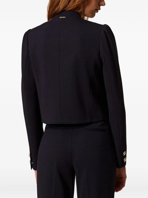 TWINSET mandarin-collar decorative-button jacket - Blue