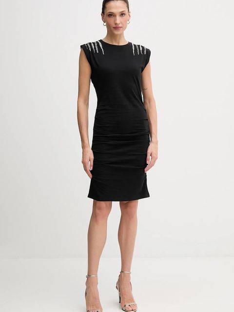 Pepe Jeans sukienka bawełniana kolor czarny mini dopasowana PL9537726