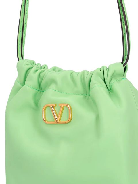 Valentino Garavani V Logo Signature mini drawstring shoulder bag - Green - zdjęcie produktu nr 2