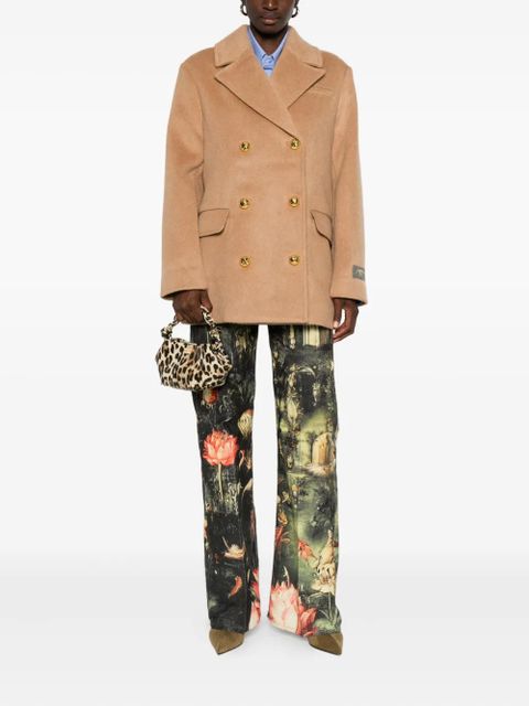 GANNI double-breasted jacket - Neutrals