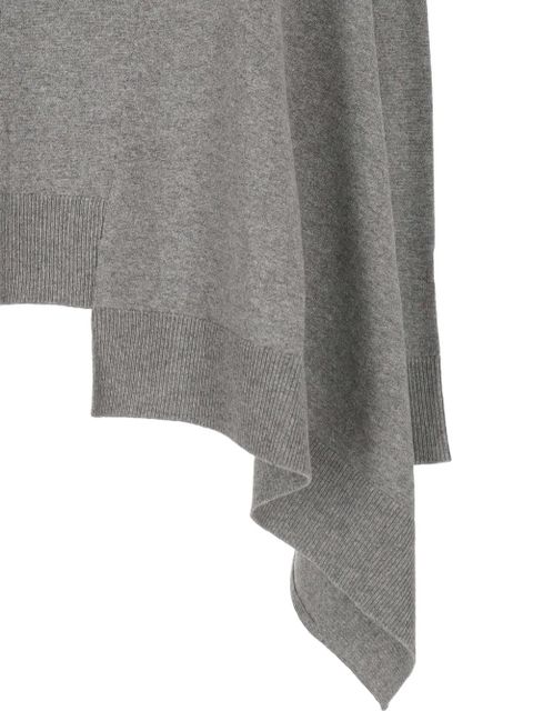 Alexander McQueen asymmetric cashmere knit - Grey