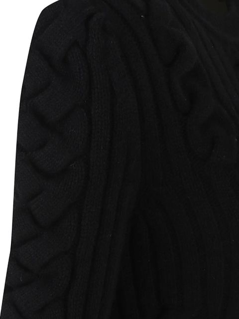Alexander McQueen cable-knit open-work dress - Black - zdjęcie produktu nr 2