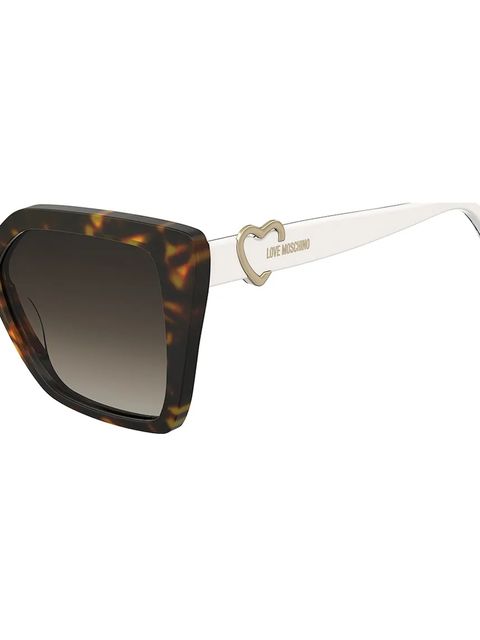 Love Moschino okulary przeciwsłoneczne damskie kolor brązowy