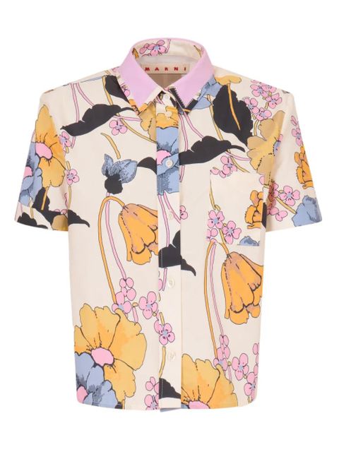 Marni floral-print pocket shirt - Neutrals - zdjęcie produktu nr 1