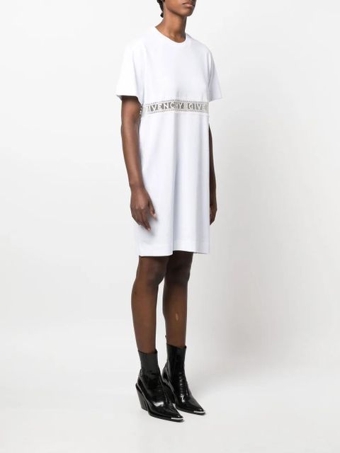 Givenchy logo embroidered shift dress - White