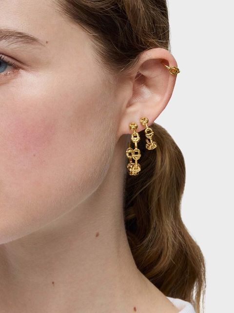 Tous kolczyki ze srebra pokrytego złotem Manifesto 1004222200