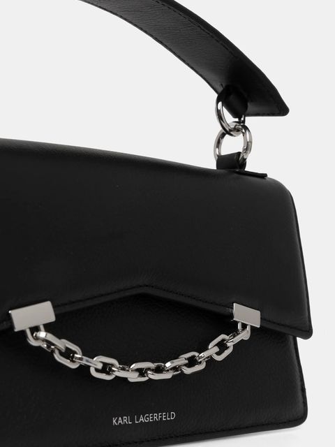 Karl Lagerfeld torebka skórzana kolor czarny A1W30446