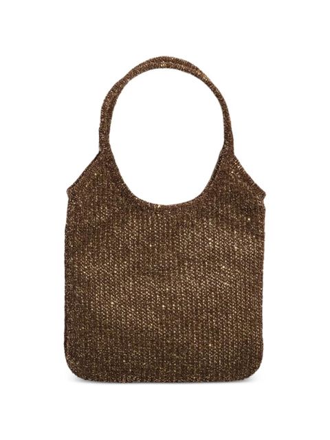 Miu Miu Ivy sequin mesh bag - Brown - zdjęcie produktu nr 2