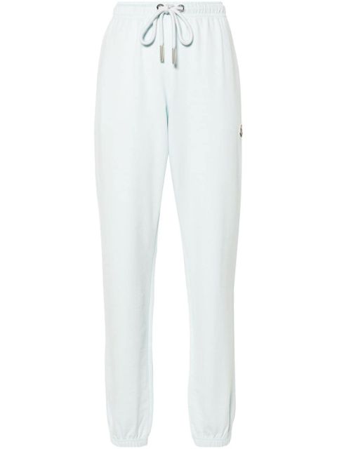 Moncler mid-rise logo-patch track pants - Blue - zdjęcie produktu nr 1