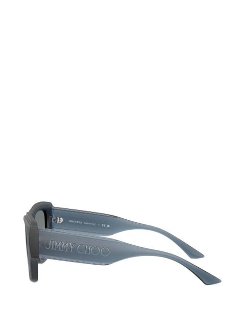 Jimmy Choo matte rectangle sunglasses - Blue