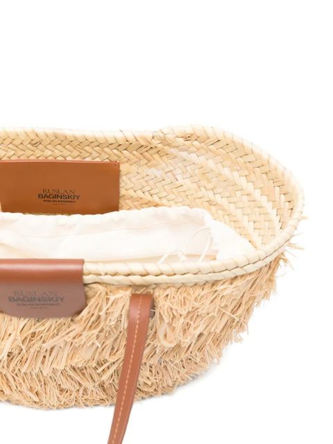 Ruslan Baginskiy fringed top-handle tote bag - Neutrals